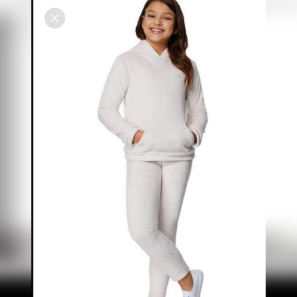 32 Degrees Other - Degrees Heat GirlsPlush Hoodie & Legging Set cream size 3/4